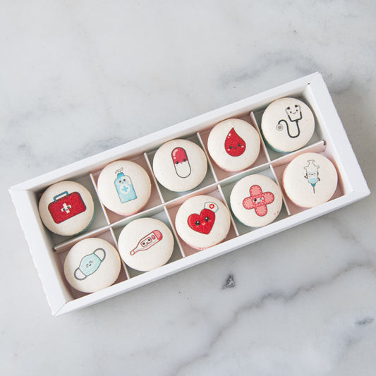 Happy Nurse Day | Sweet Medical Pack 10in1 Printed Macaron Set | $35.80 Nett