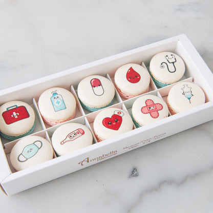 Happy Nurse Day | Sweet Medical Pack 10in1 Printed Macaron Set | $35.80 Nett