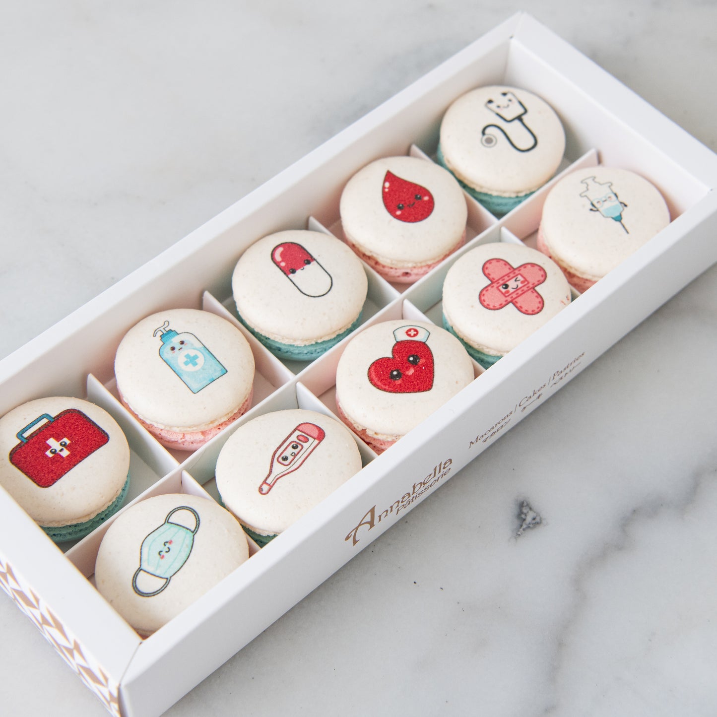 Happy Nurse Day | Sweet Medical Pack 10in1 Printed Macaron Set | $35.80 Nett