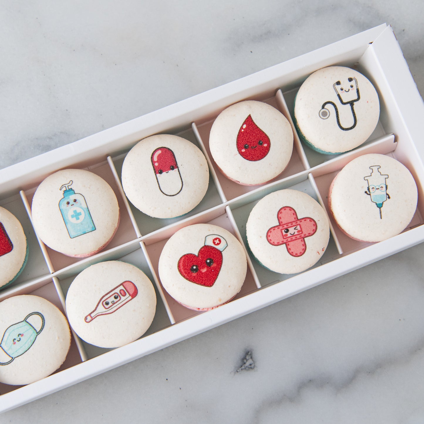 Happy Nurse Day | Sweet Medical Pack 10in1 Printed Macaron Set | $35.80 Nett