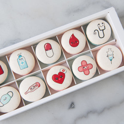 Happy Nurse Day | Sweet Medical Pack 10in1 Printed Macaron Set | $35.80 Nett