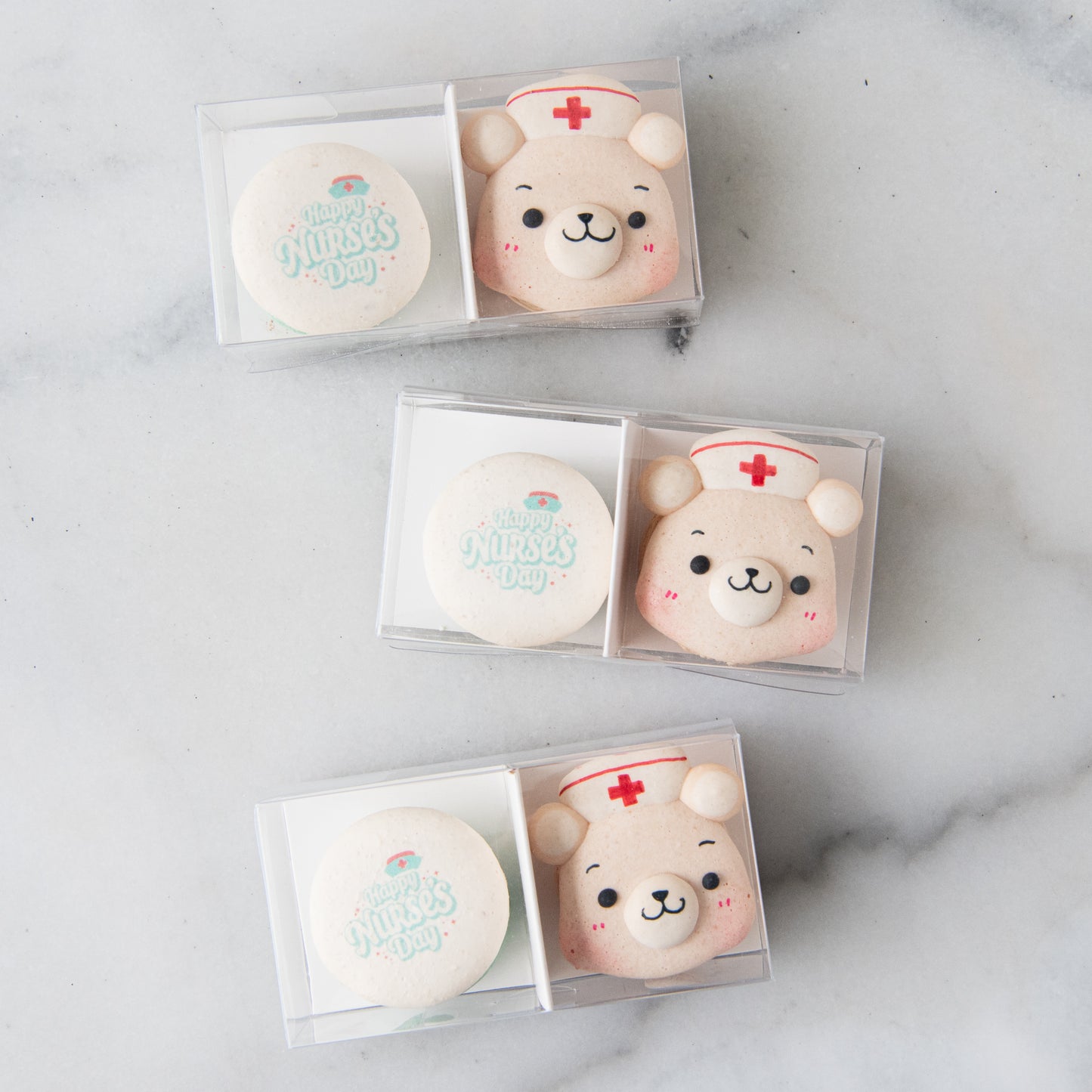 Happy Nurse Day | 2in1 Loving Guardian Male Bear Macarons | $8.80 Nett Only