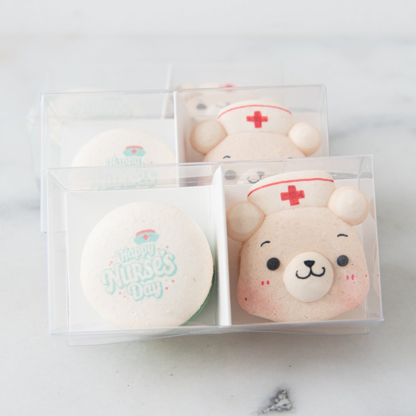 Happy Nurse Day | 2in1 Loving Guardian Male Bear Macarons | $8.80 Nett Only