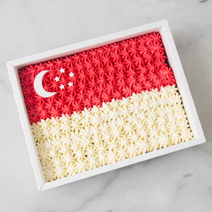 Happy National Day | National Flag Brownie Box In Gift Box | $43.80 Nett