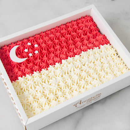 Happy National Day | National Flag Brownie Box In Gift Box | $43.80 Nett