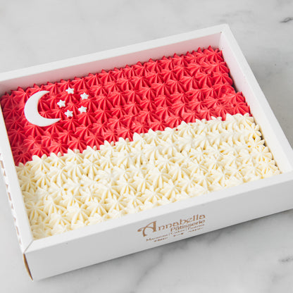 Happy National Day | National Flag Brownie Box In Gift Box | $43.80 Nett