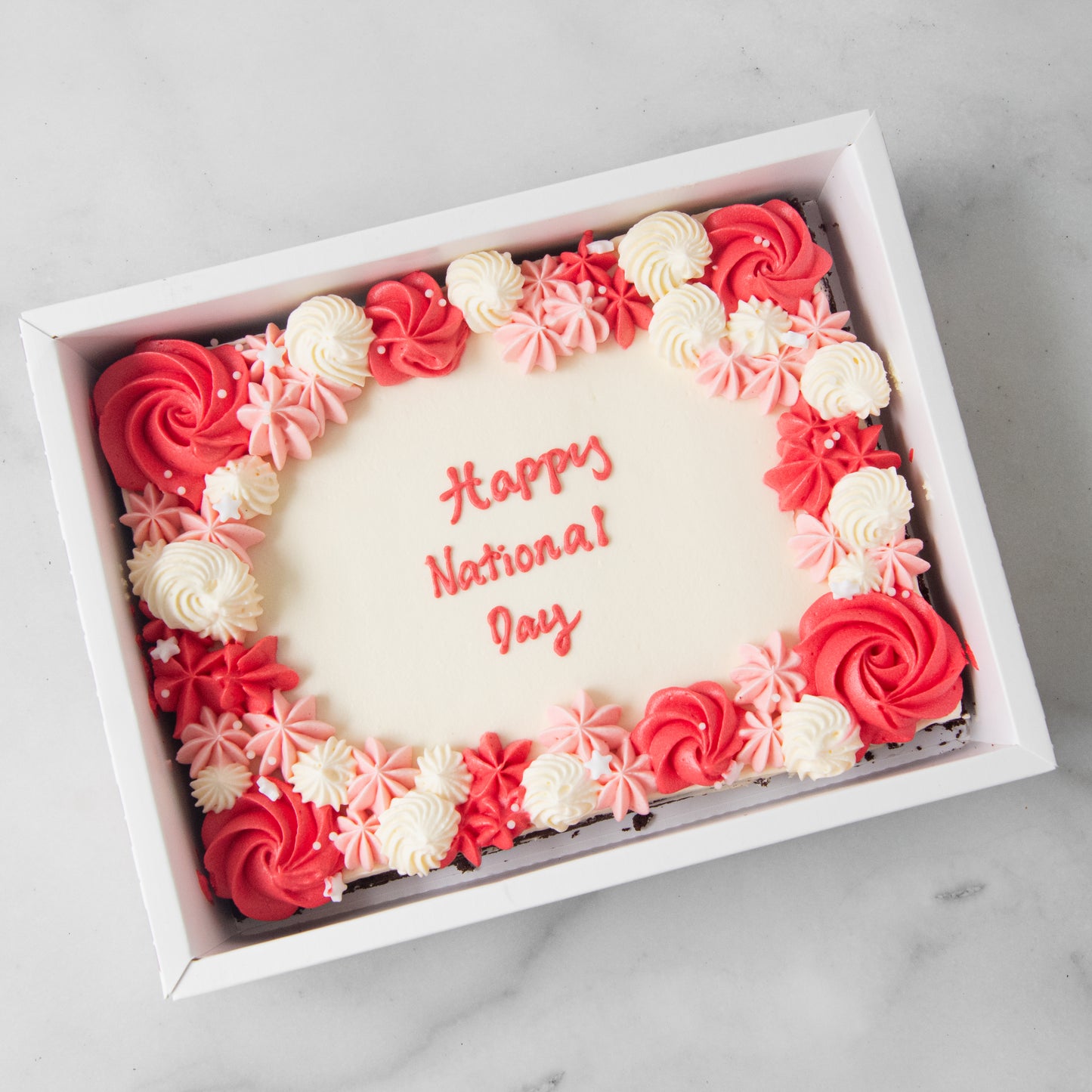 Happy National Day| Floral Brownie in Gift Box | $51.80 Nett