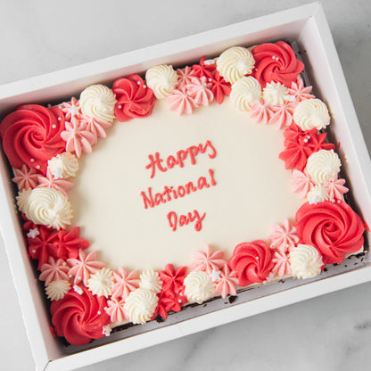 Happy National Day| Floral Brownie in Gift Box | $51.80 Nett