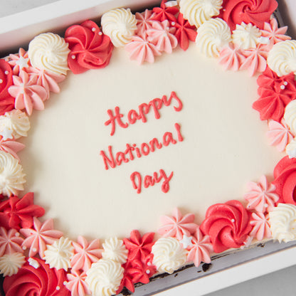 Happy National Day| Floral Brownie in Gift Box | $51.80 Nett