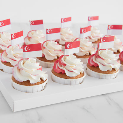 Happy National Day | 12 pieces Singapore Symphony Cupcakes | $58.80 Nett