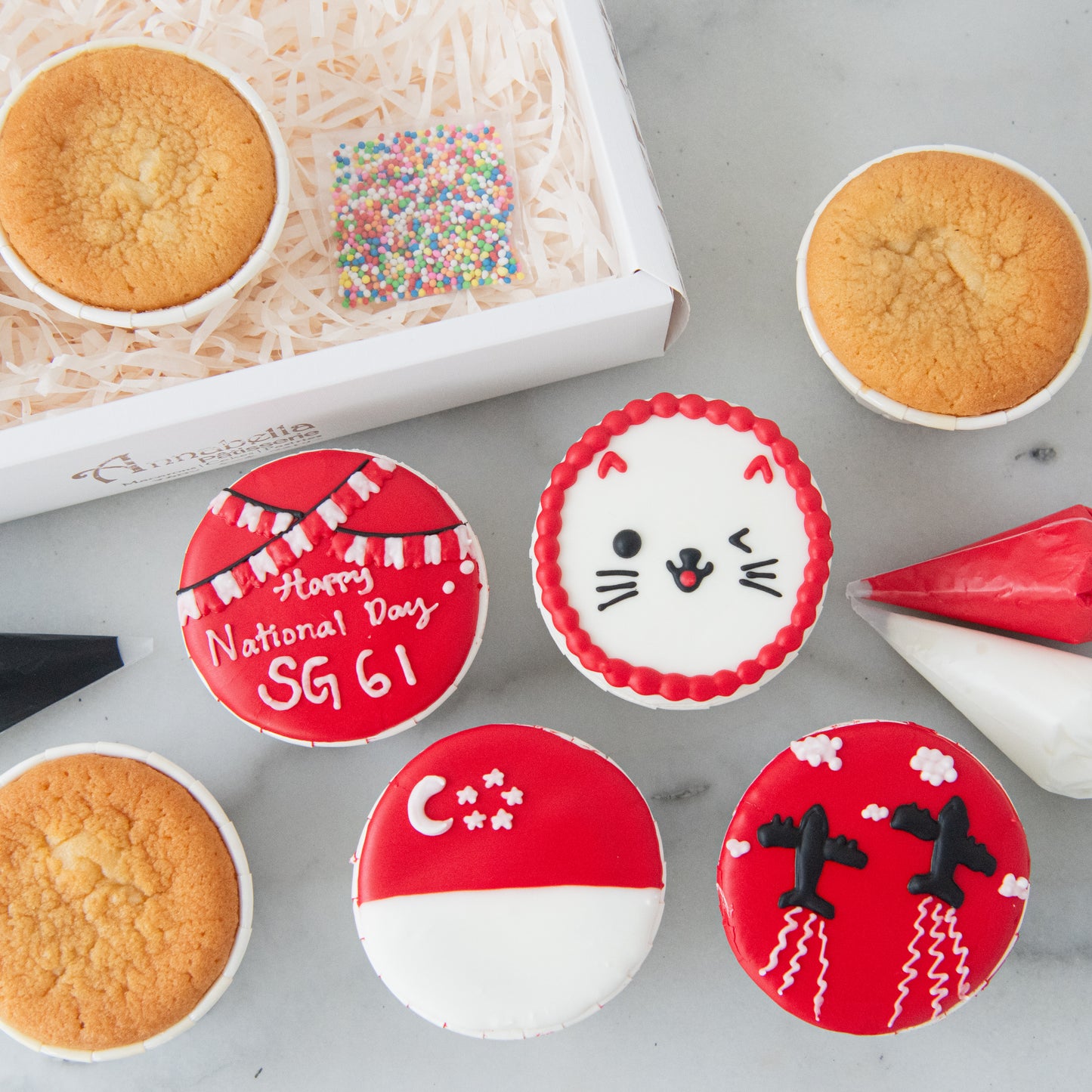 Happy National Day | Little Red Dot DIY Cupcake Set | $19.90 Nett
