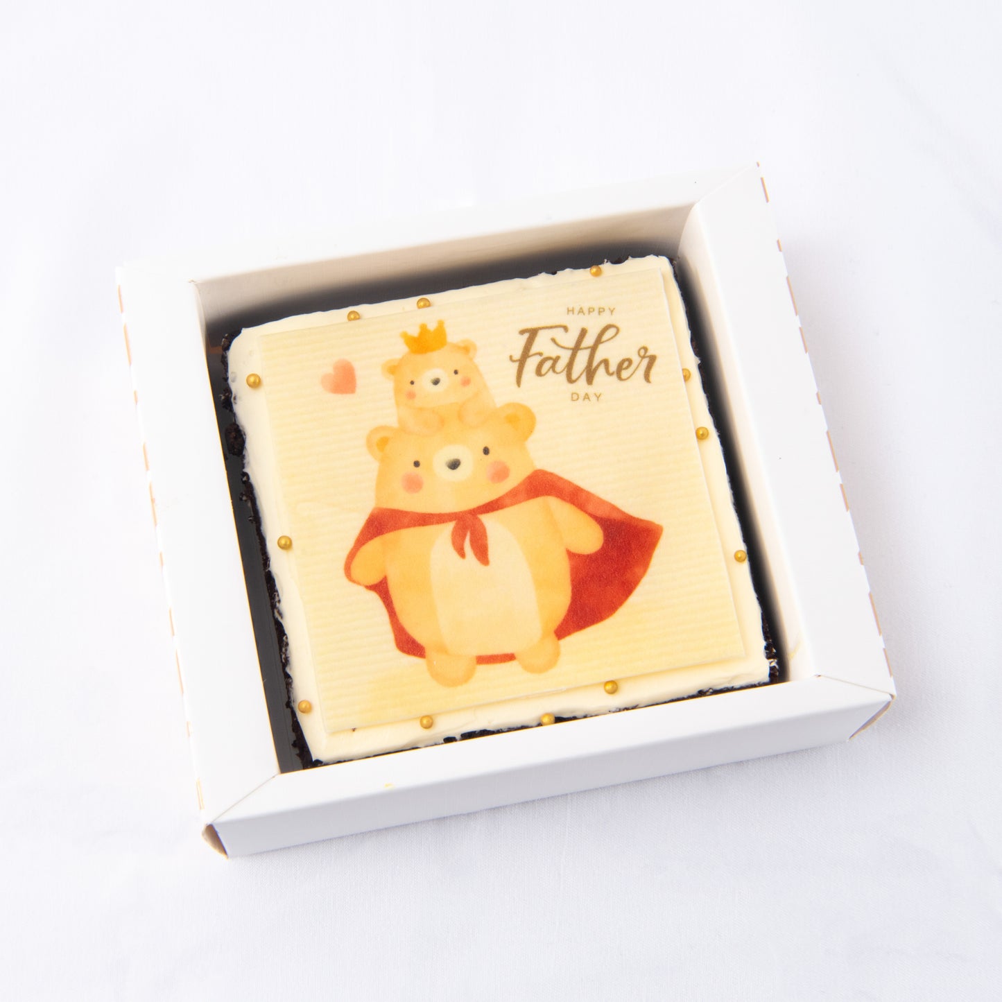 Happy Father's Day! | Beary Super Dad Petite Brownie 8x8 | $9.80 Nett only