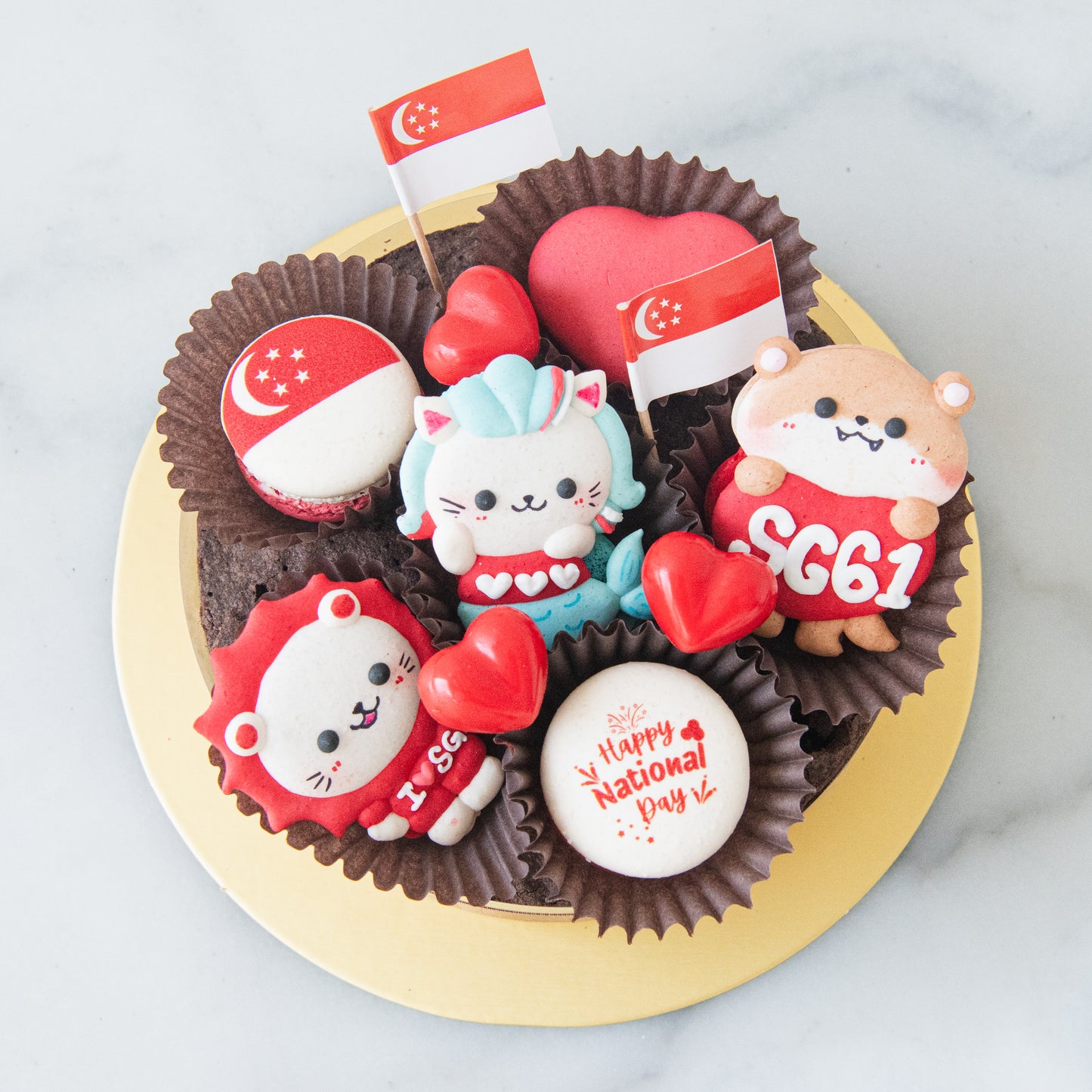 Happy National Day | Otterly Delicious Macaron Brownie Surprise | $55.80 Nett