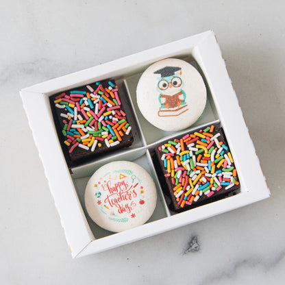 Happy Teacher's Day | Educator's Special Macaron Brownie Set  | Price $11.80 nett