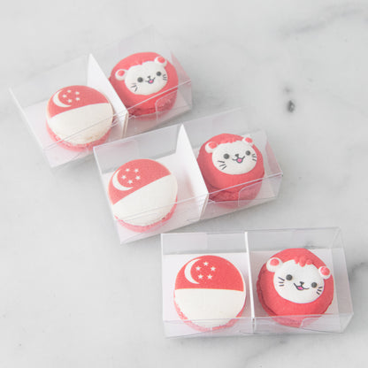 Happy National Day | Lion & Flag 2in1 Macaron Set | $8.80 Nett