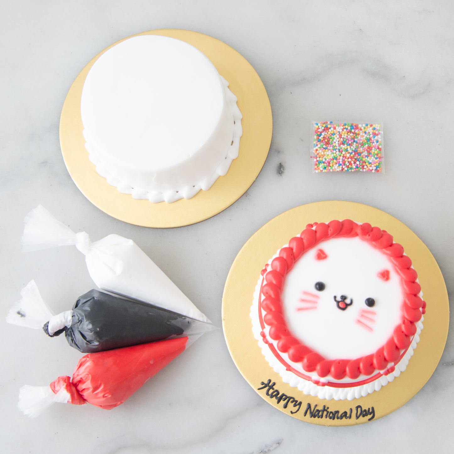 Happy National Day | Playful Lion DIY Cake | $25.90 Nett