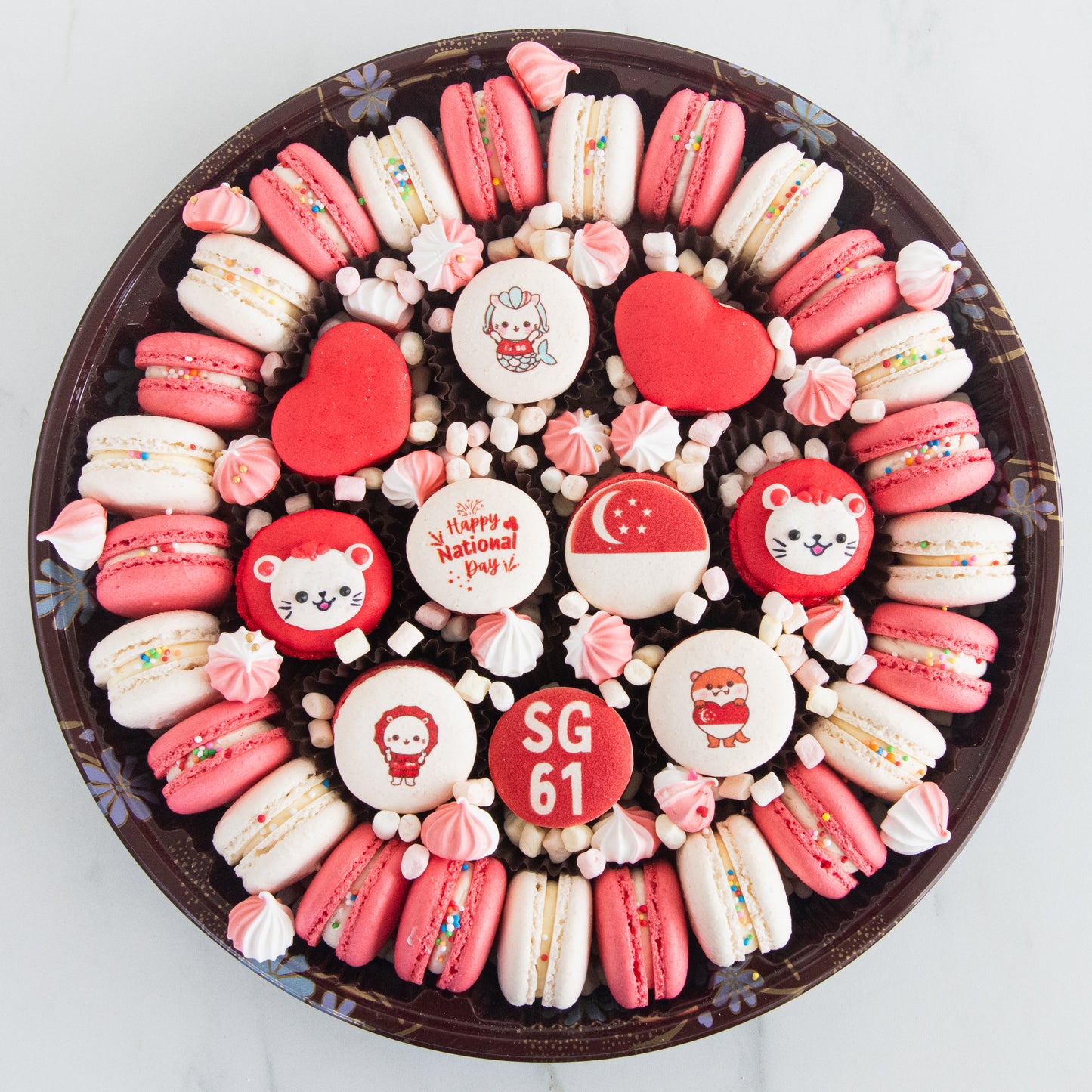 Happy National Day | One Singapore Jumbo Treasure Macaron Set | $118 Nett