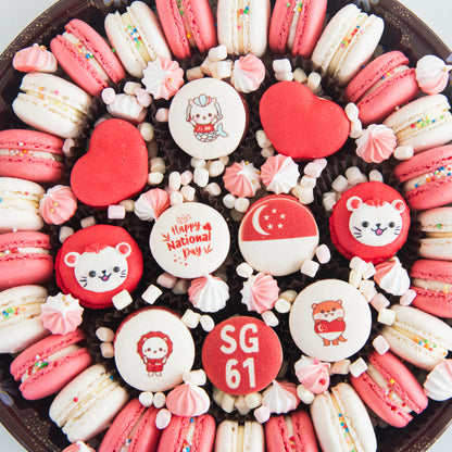 Happy National Day | One Singapore Jumbo Treasure Macaron Set | $118 Nett