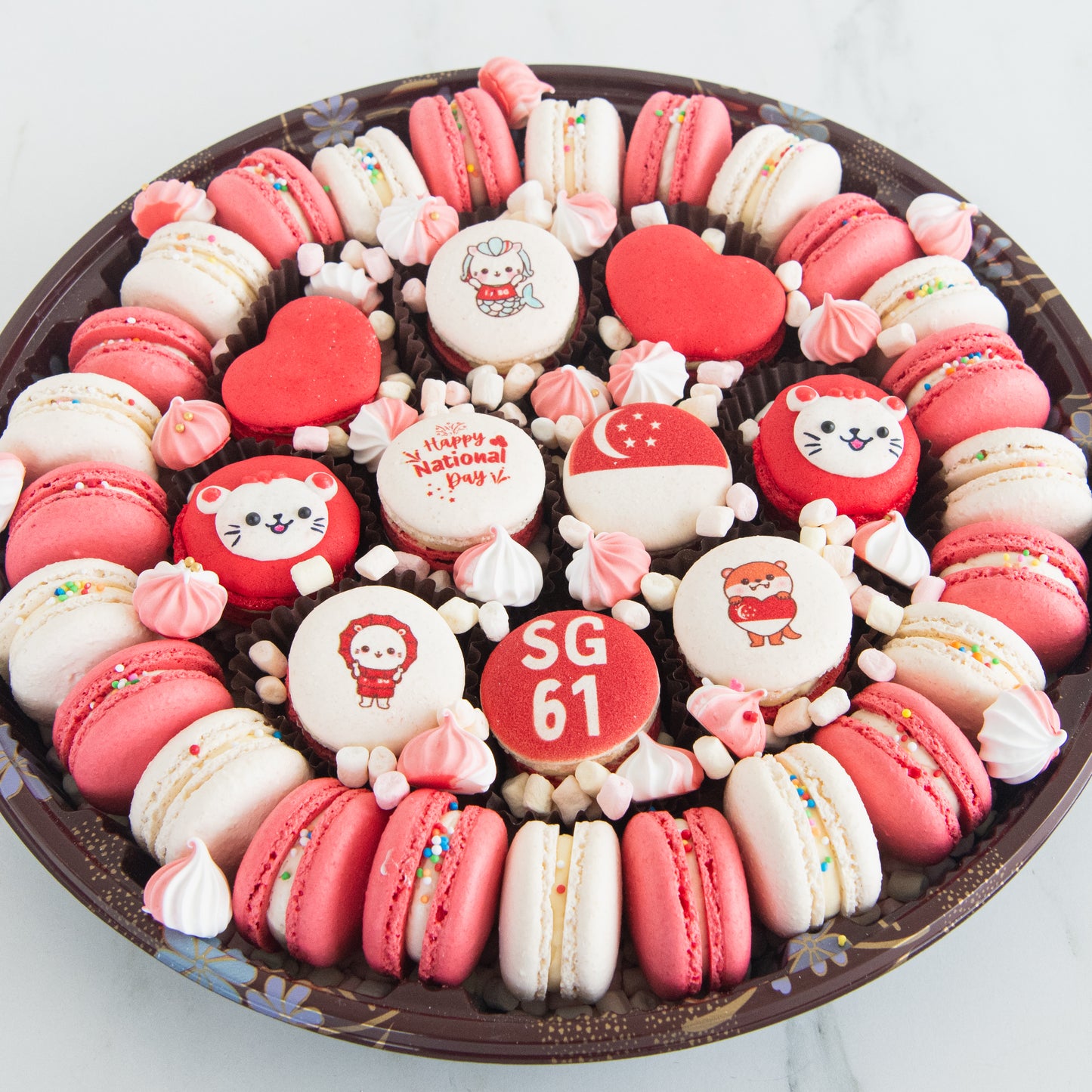 Happy National Day | One Singapore Jumbo Treasure Macaron Set | $118 Nett