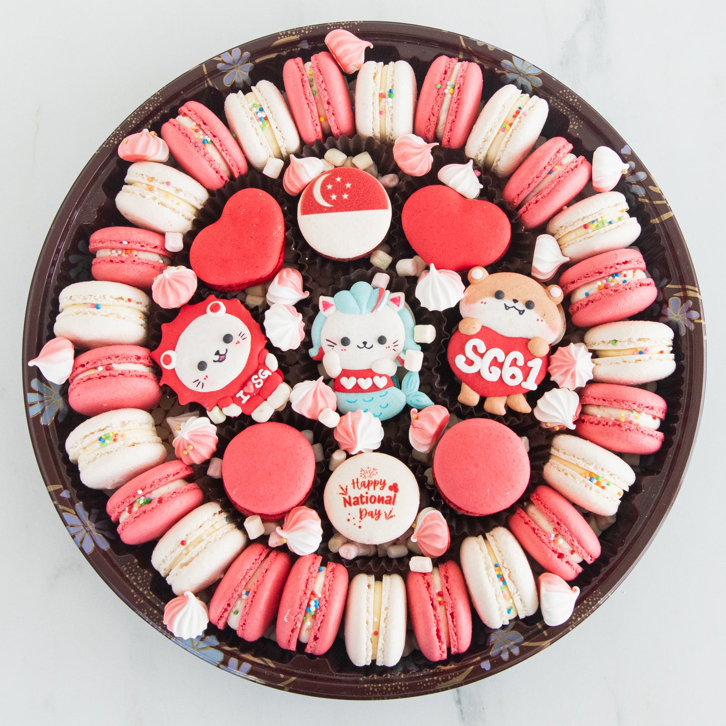 Happy National Day | SG61 Jumbo Treasure Macaron Set | $128 Nett
