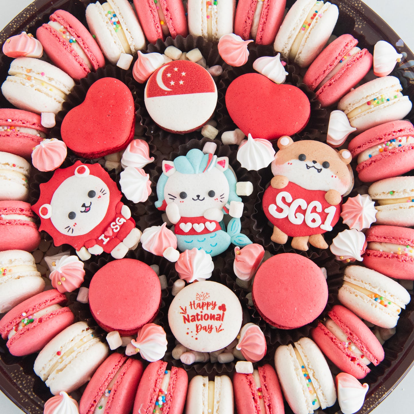 Happy National Day | SG61 Jumbo Treasure Macaron Set | $128 Nett