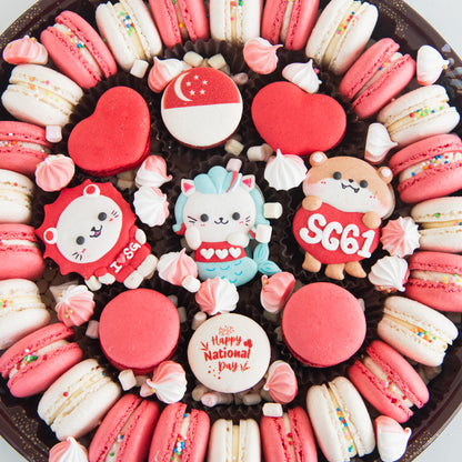 Happy National Day | SG61 Jumbo Treasure Macaron Set | $128 Nett