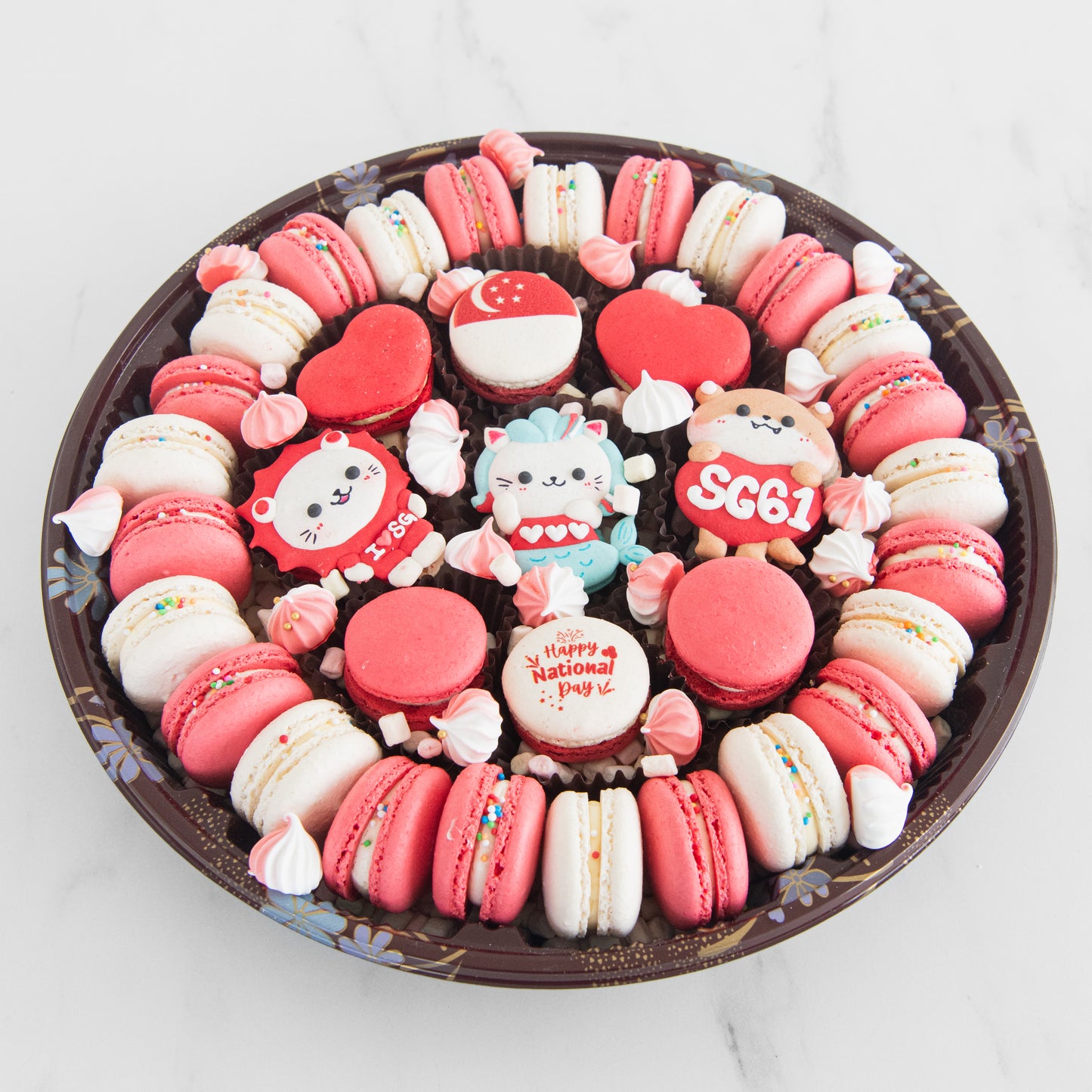 Happy National Day | SG61 Jumbo Treasure Macaron Set | $128 Nett