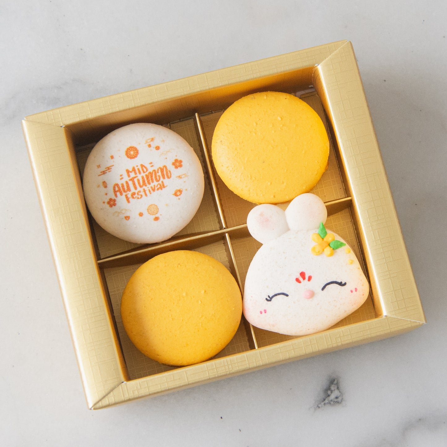Happy Mid Autumn | 4in1 Chang'e Bunny Macaron | $12.80 Nett