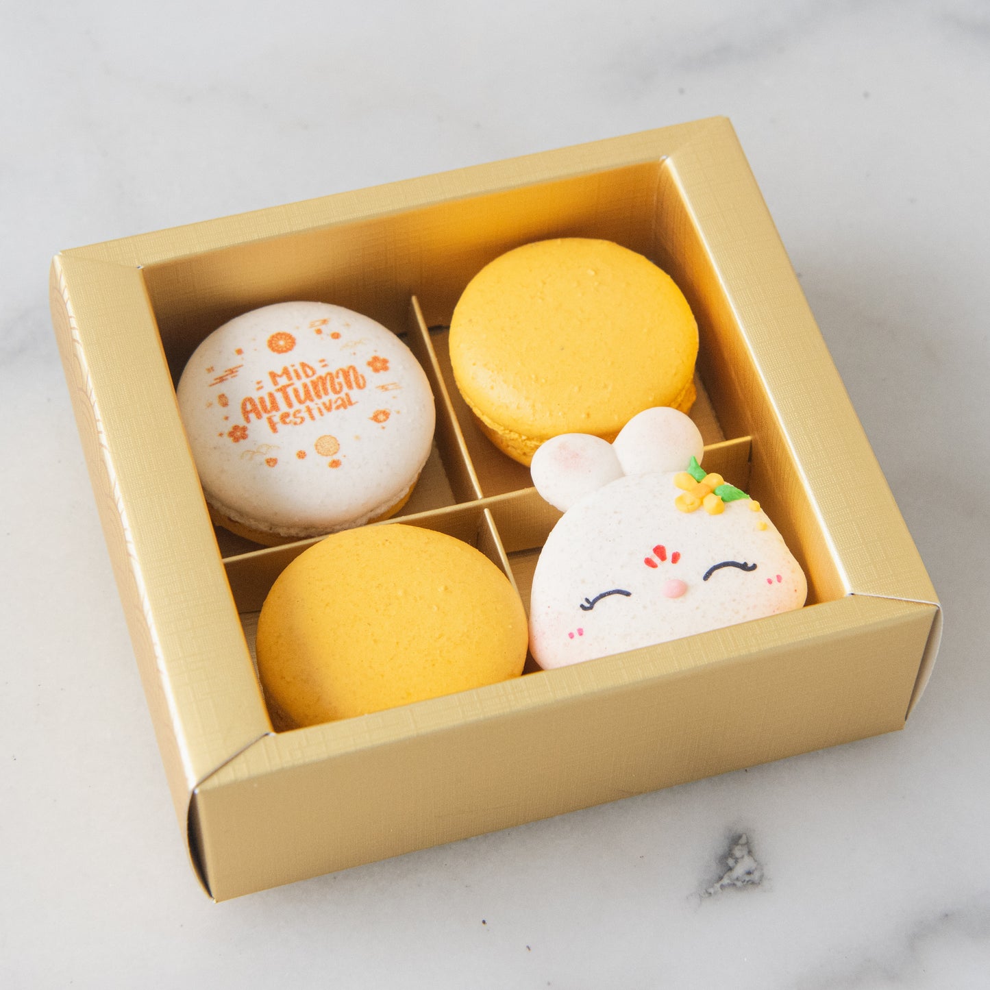 Happy Mid Autumn | 4in1 Chang'e Bunny Macaron | $12.80 Nett