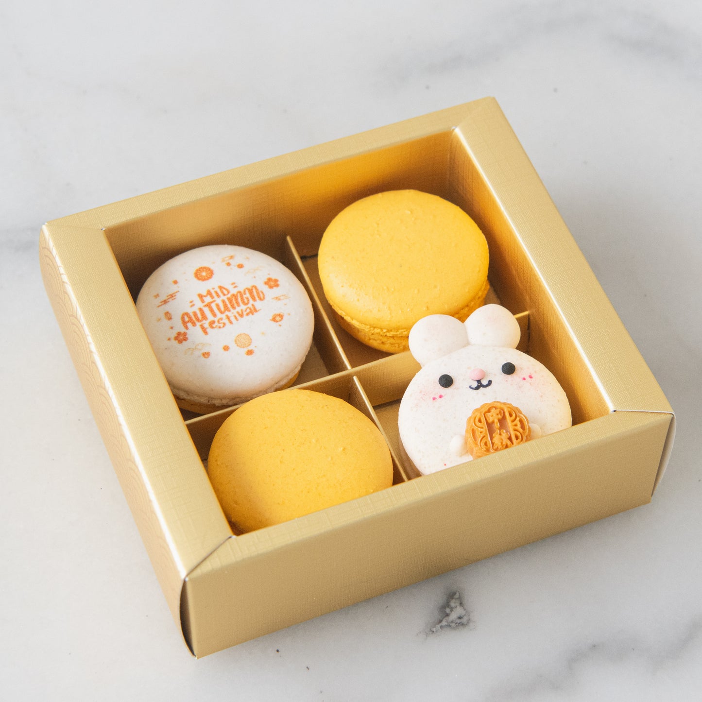Happy Mid Autumn | 4in1 Mooncake Bunny Macaron | $12.80 Nett