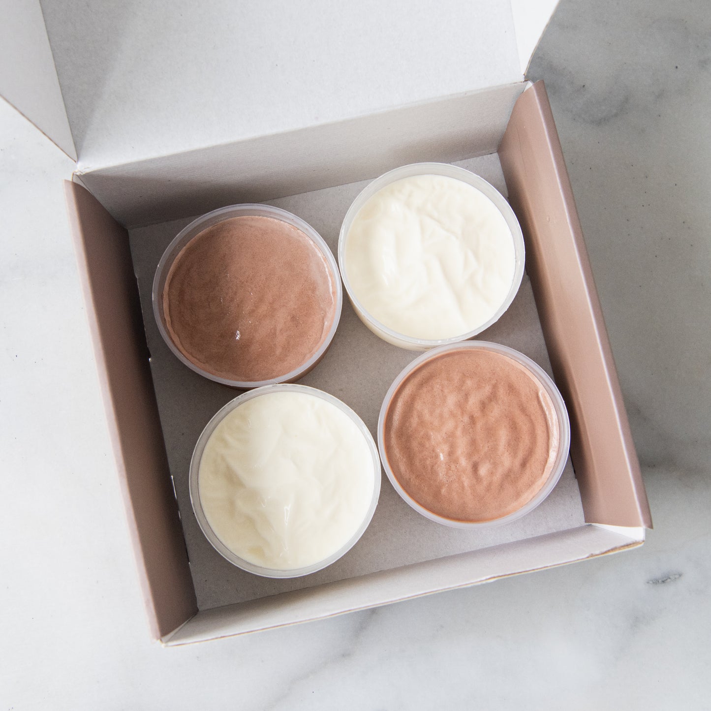Keto Friendly | Bundle of 4 Vanilla and Chocolate Panna Cotta In Gift Box | $21.80 Nett