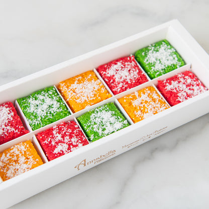Eggless* | Happy Deepavali | 10 in1 Joyful & Colorful Eggless Coconut Barfi | $18.80 Nett