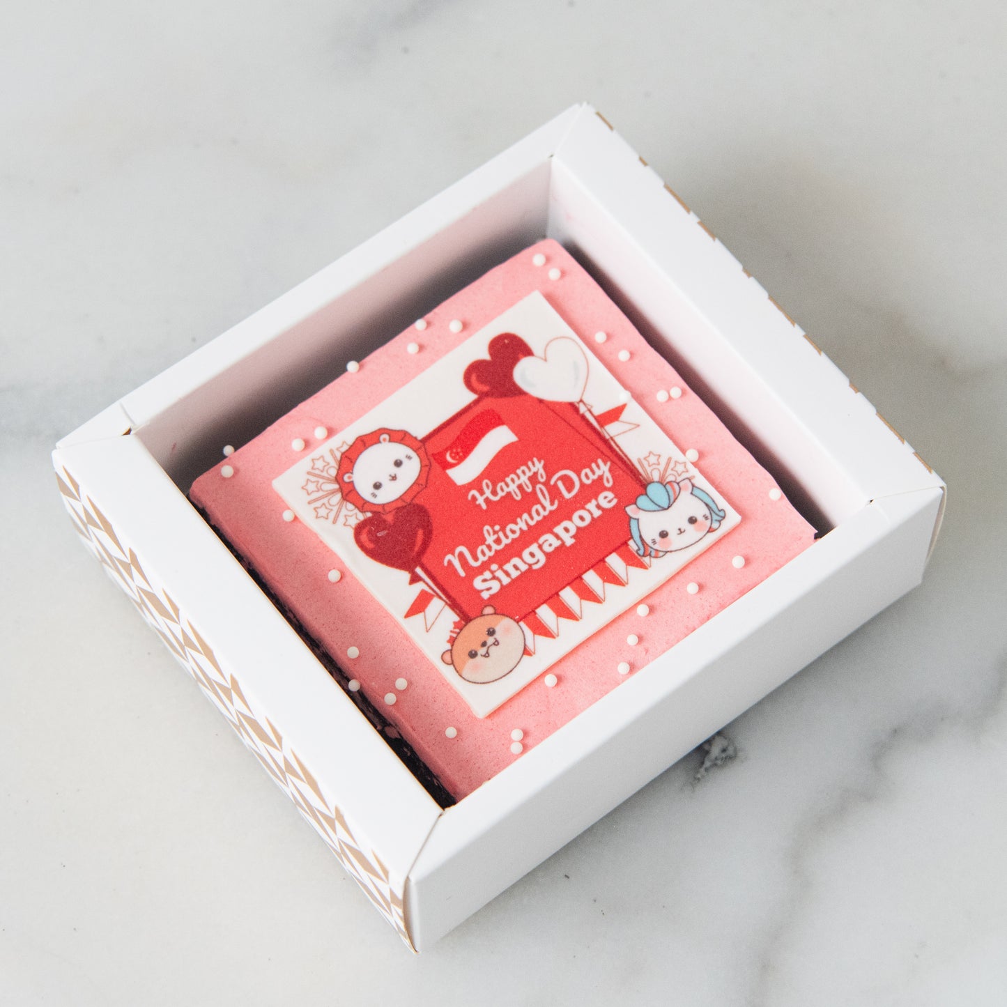 Happy National Day | Happy National Day Petite Brownie 8x8 | $9.80 Nett