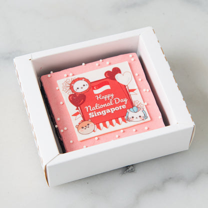 Happy National Day | Happy National Day Petite Brownie 8x8 | $9.80 Nett