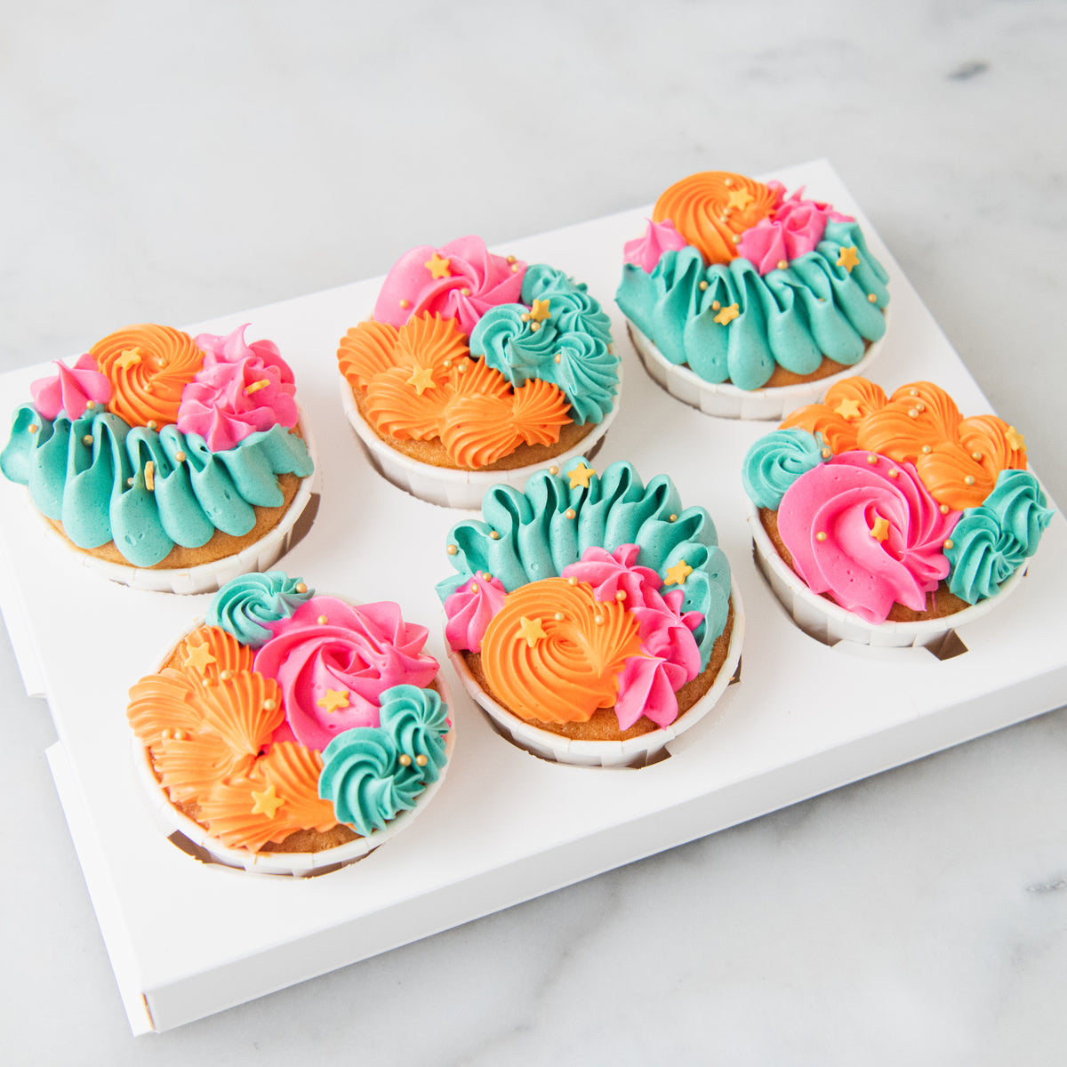 Happy Deepavali | 6pcs Diwali Frosted Cupcake In Gift Box | $35.80 Nett