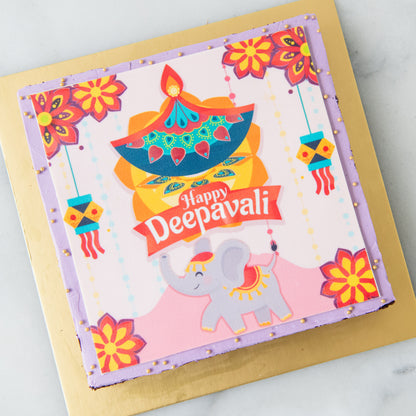 Eggless* | Happy Deepavali | Happy Diwali Eggless Big Brownie | $55.80 Nett