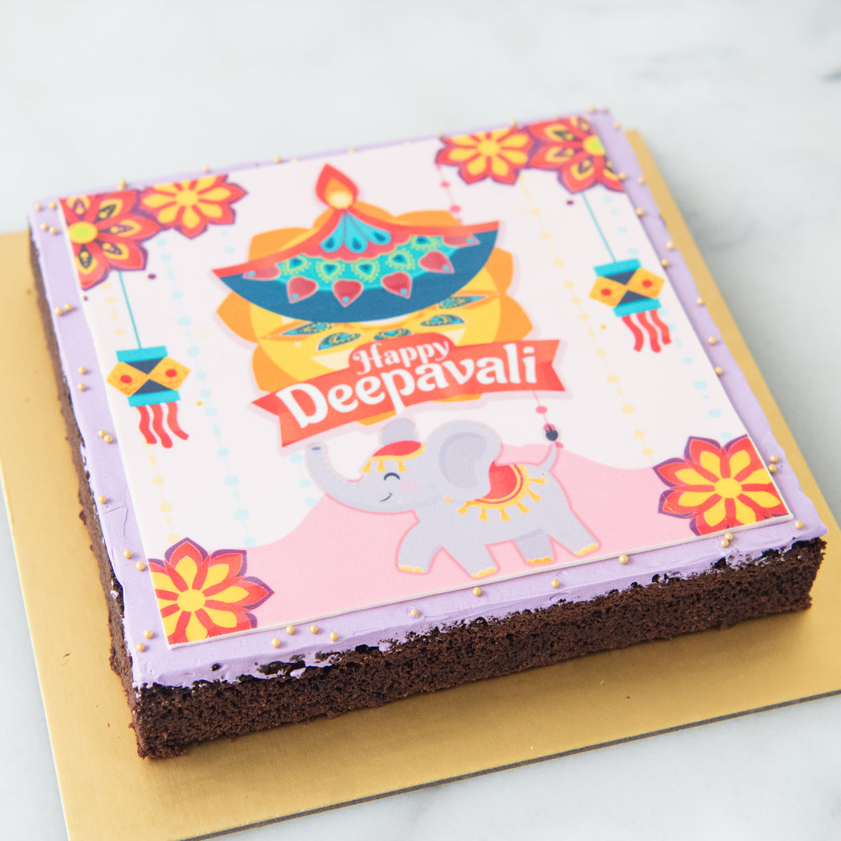 Eggless* | Happy Deepavali | Happy Diwali Eggless Big Brownie | $55.80 Nett