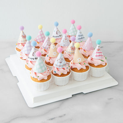 Party Hat Pink Mini Cupcakes 16 pcs Set | U.P $58.80