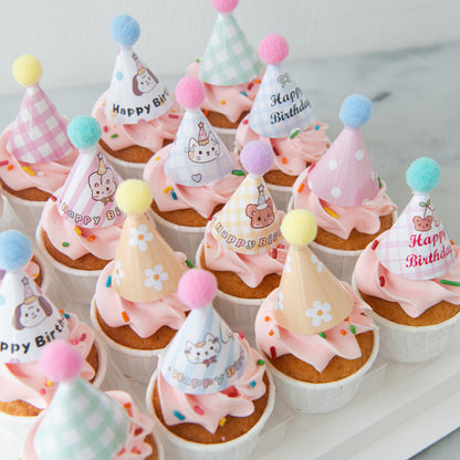 Party Hat Pink Mini Cupcakes 16 pcs Set | U.P $58.80
