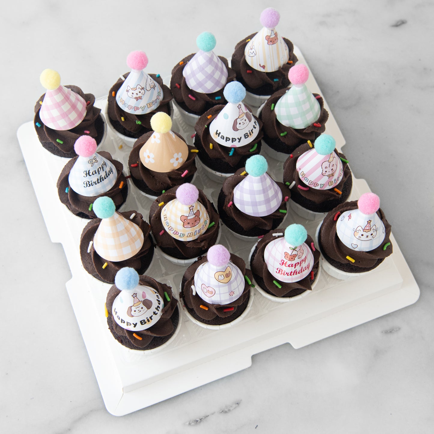 Party Hat Chocolate Mini Cupcakes 16 pcs Set | U.P $58.80 (Copy)