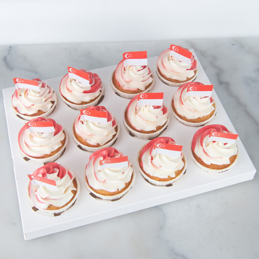 Happy National Day | 12 pieces Singapore Symphony Cupcakes | $58.80 Nett
