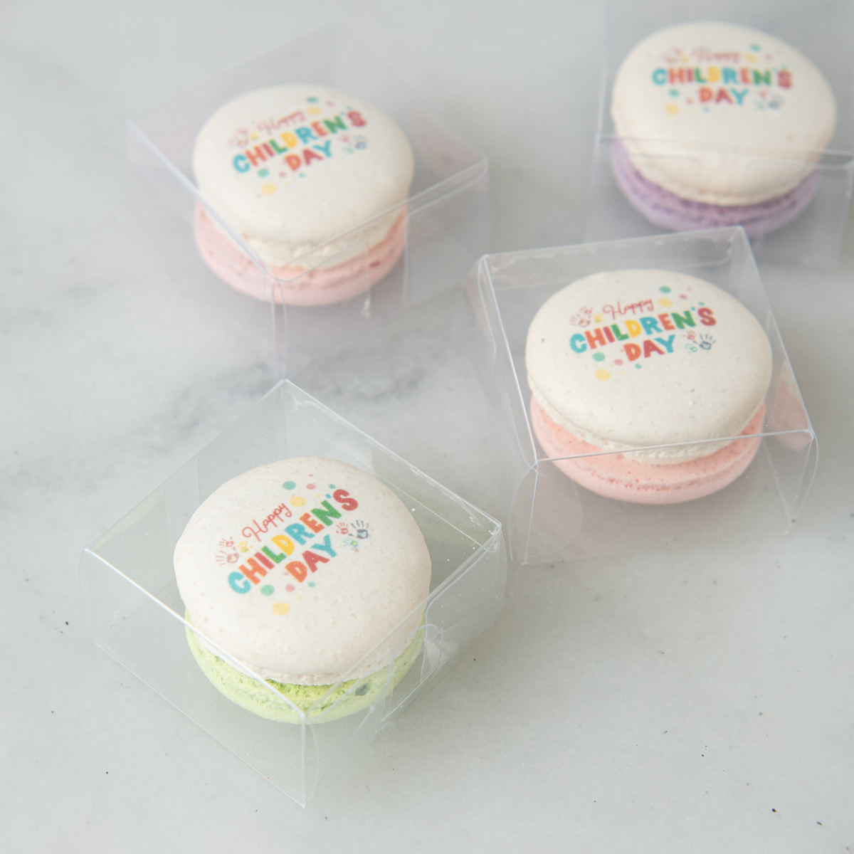 Happy Children's Day | Bundle of 10 x 1pc printed macaron | Early Bird Special | Price $35.80 nett (@$3.58)