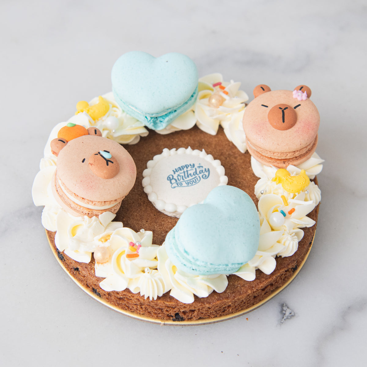 Capybara Dream Macaron Cookies Ring Petite | $35.80 Nett