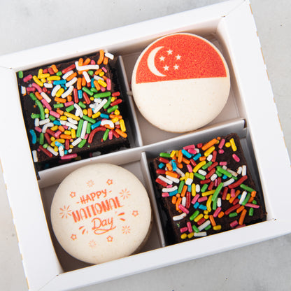 Happy National Day | Red Dot Bites Macaron and Brownie Set | $11.80 Nett