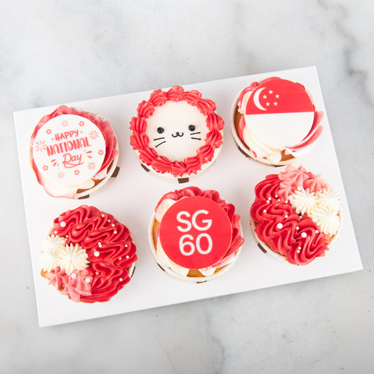 Happy National Day | We are Singapore 6in1 Cupcake Set | $38.80 Nett
