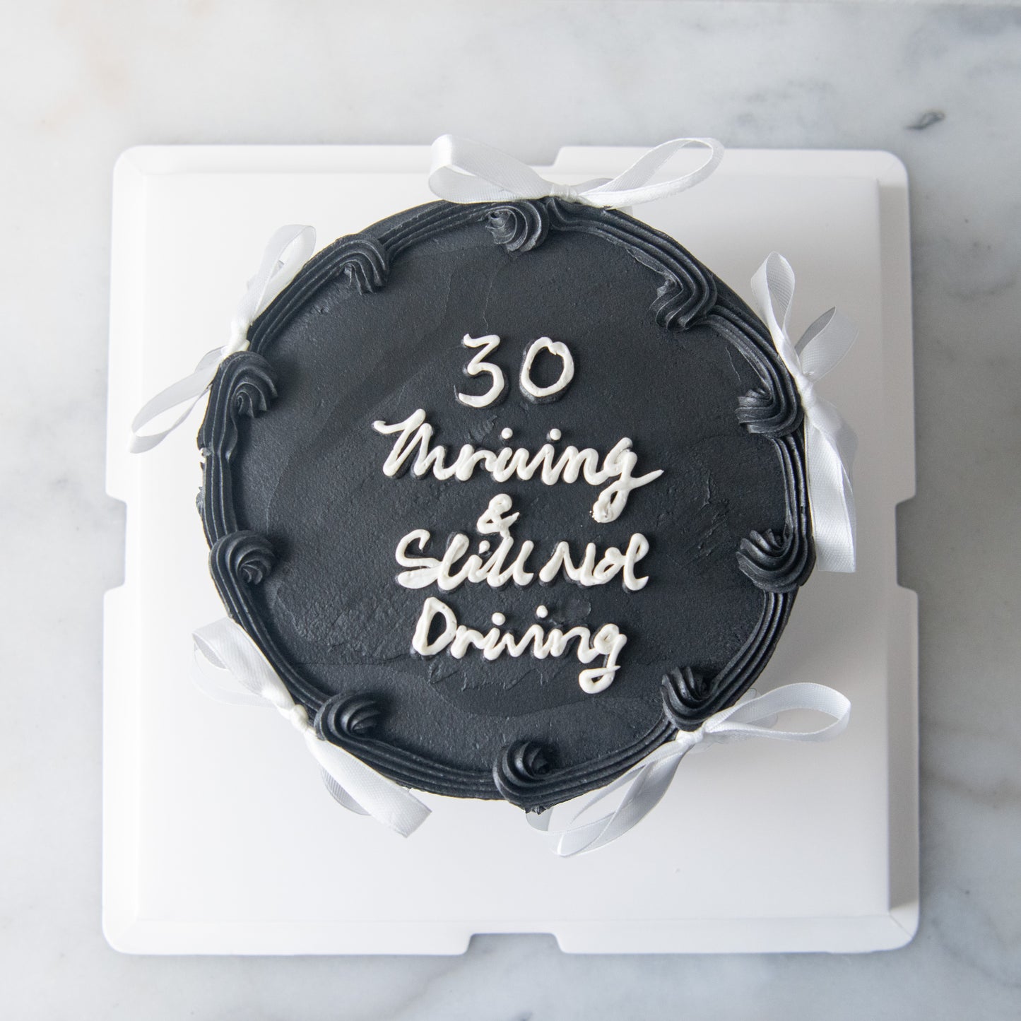 Customized Cake-  Midnight Ribbon Cake
