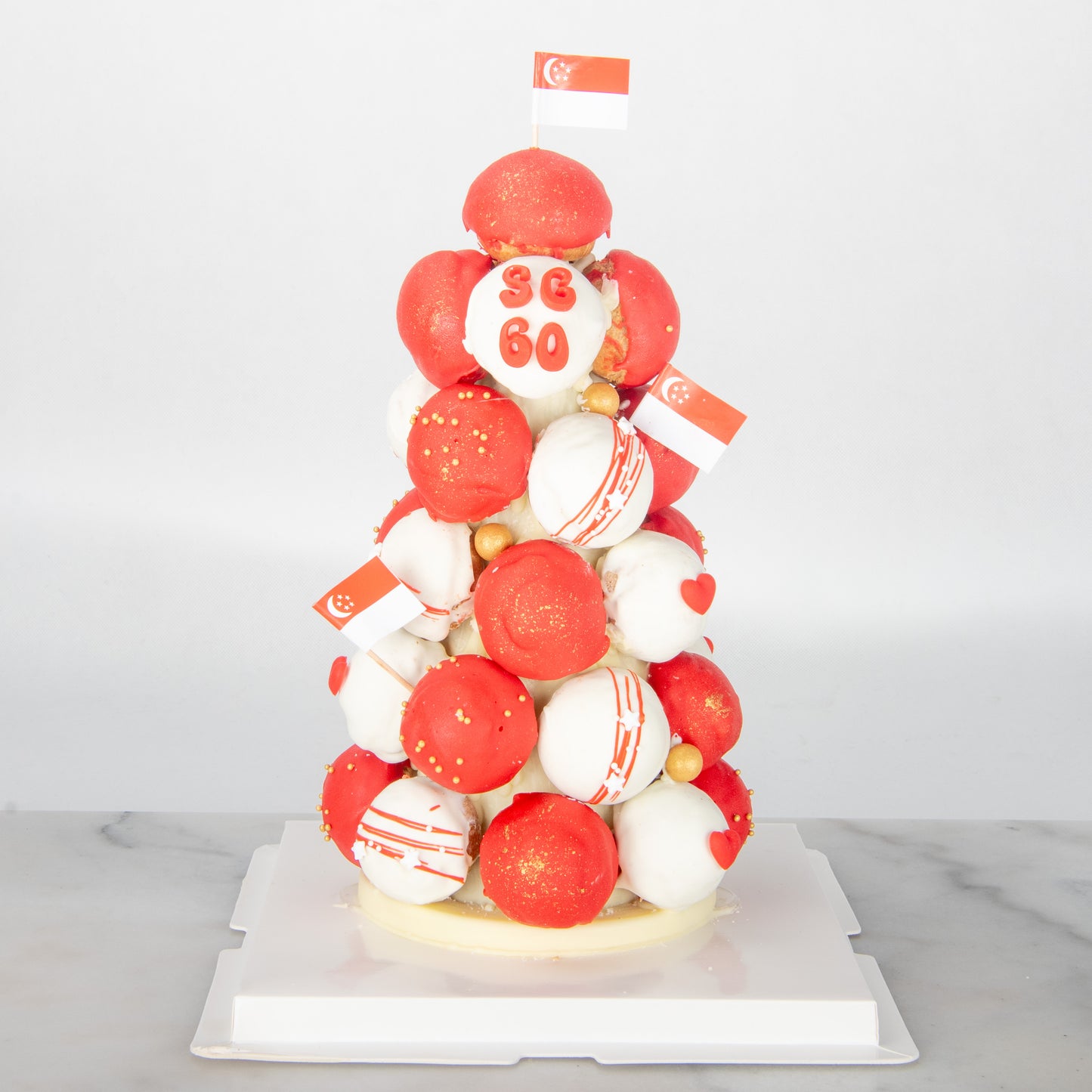 Happy National Day | Steady lah! Croquembouche Choux Puff Tower | $158 Nett