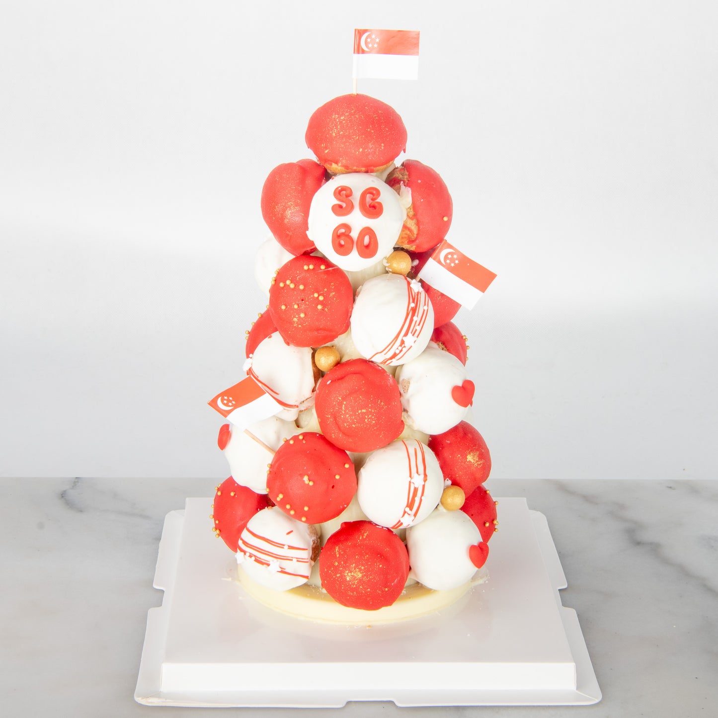 Happy National Day | Steady lah! Croquembouche Choux Puff Tower | $158 Nett