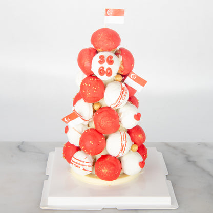 Happy National Day | Steady lah! Croquembouche Choux Puff Tower | $158 Nett