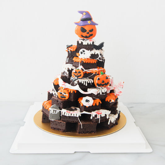 Happy Halloween | The Evil Pumpkin Brownie Tower | $128 Nett